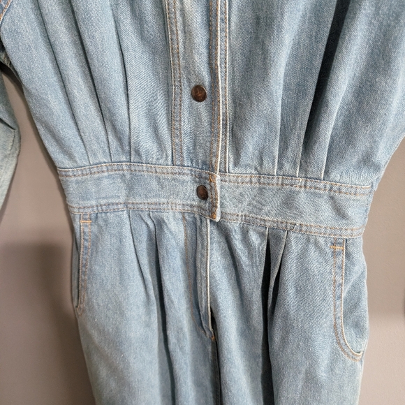 Impromptu vintage women's blue jean midi western longsleeve dress size 10 - Picture 10 of 16